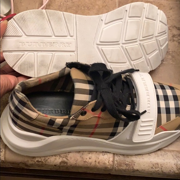 Burberry check Regis sneakers - Picture 6 of 7